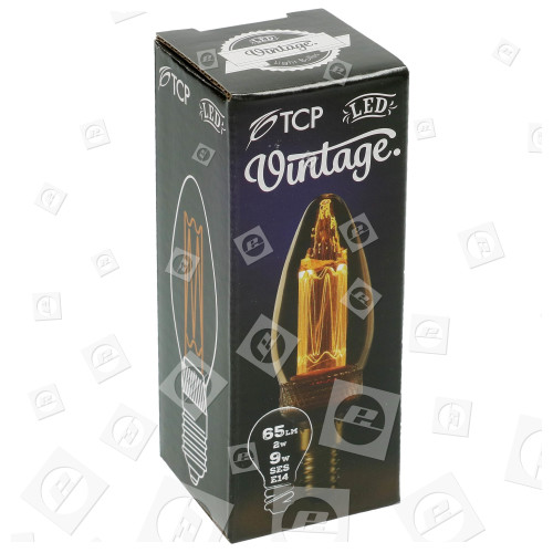 Lámpara LED Clásica De Vela Grabada Vintage - SES/E14 - Luz De Vela TCP