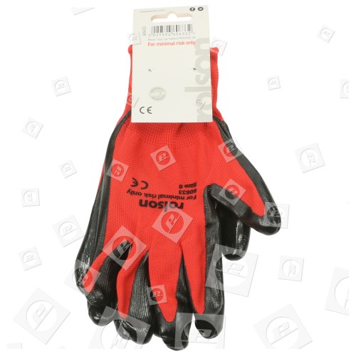 Gants De Travail Ultra Résistants Enduits De Nitrile (Medium) Rolson