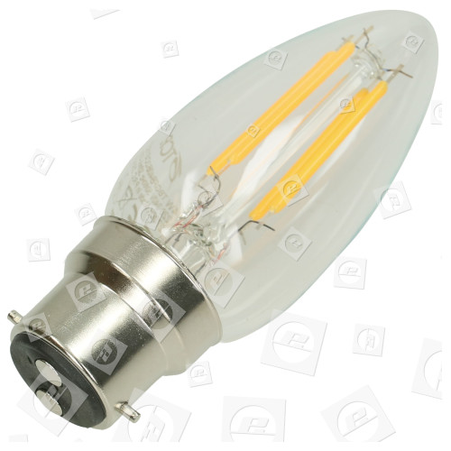 Bombilla Vela De Filamento LED No Atenuable - Blanco Cálido - Equivalente 40W - 4W BC/B22 TCP