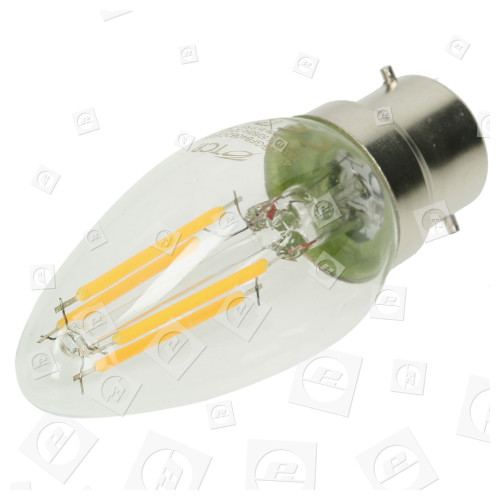 Bombilla Vela De Filamento LED No Atenuable - Blanco Cálido - Equivalente 40W - 4W BC/B22 TCP