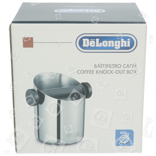 Bac à marc à café en inox, Knock Box Delonghi - DLSC059