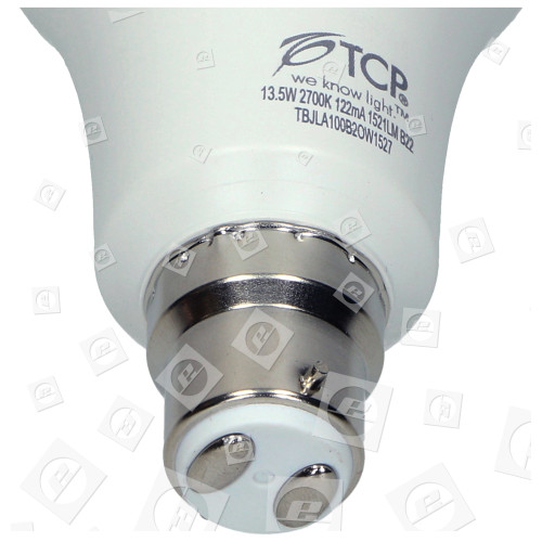 Bombilla GLS LED No Atenuable - Blanco Cálido - Equivalente 100W - 13.4W BC/B22 TCP