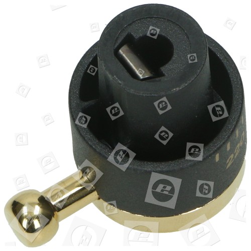 Bouton De Commande Thermostat De Four - Noir / Dor&eacute; - Rangemaster