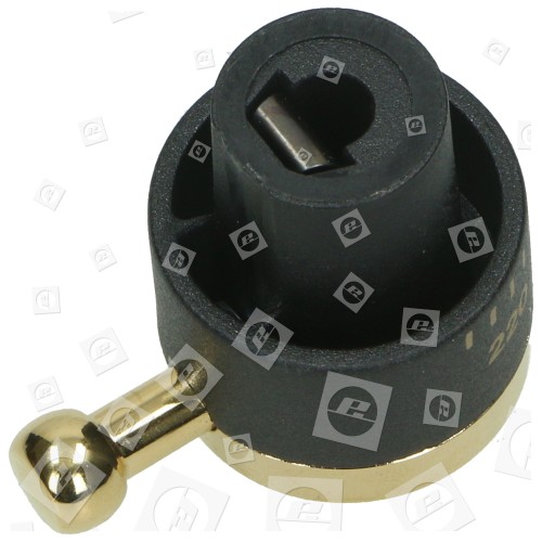 Bouton De Commande Thermostat De Four - Noir / Doré - Rangemaster / Leisure / Flavel