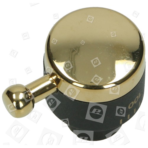 Bouton De Commande Thermostat De Four - Noir / Dor&eacute; - Rangemaster