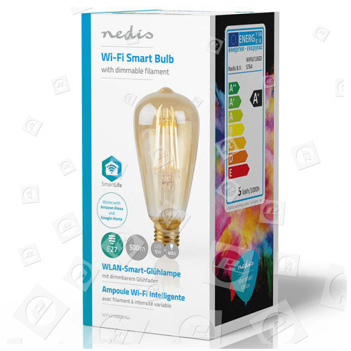 WLAN-Smart-LED-Filament-Lampe | E27 | ST64| 5 W | 500 Lm