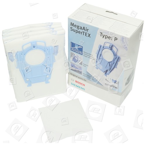 Sacs En Papier Pour Aspirateur Megaair Supertex P (Paquet De 4) Siemens