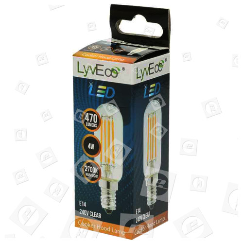 Bombilla LED De Campana Extractora - Transparente - 4W T25 SES LyvEco
