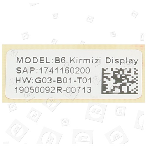 Beko Dishwasher Display PCB