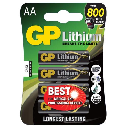 GP GP AA Lithium Power Long Lasting Batteries 1.5V - Pack Of 4