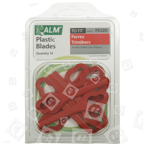 Cuchillas Plásticas De Cortabordes - Pack De 10 - Para Ferrex Aldi FAR 20-1 Grass Trimmer Aldi