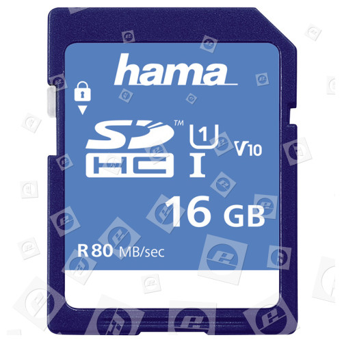 Carte Memoire Sdhc 16Go Classe 10 Uhs-i 80 Mo/S Hama