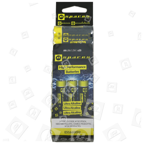 eSpares Ultra Alkaline AA Batteries - Pack Of 20
