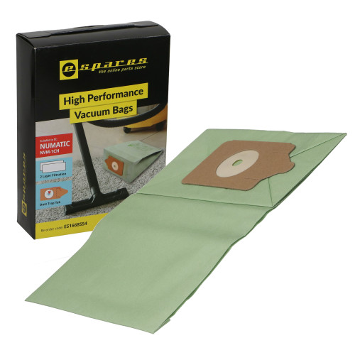 eSpares Numatic (Henry) NVM-1CH Paper Vacuum Bags - Pack Of 10