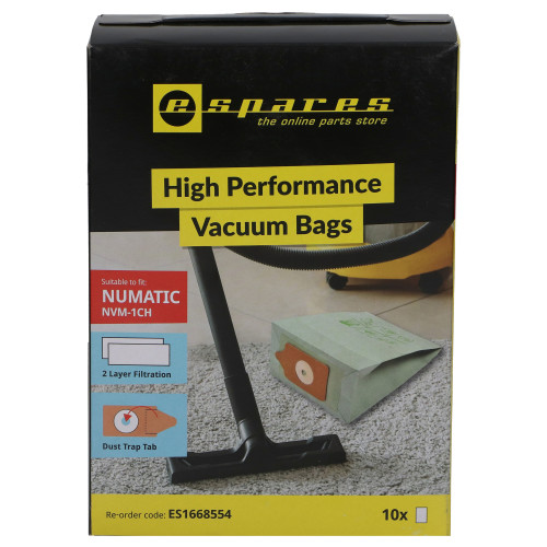 eSpares Numatic (Henry) NVM-1CH Paper Vacuum Bags - Pack Of 10