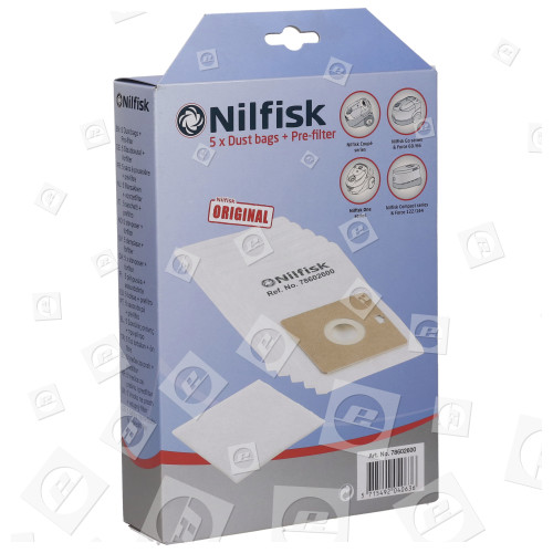 Nilfisk BS1500 Staubsaugerbeutel & Filter Pack (5er Packung)