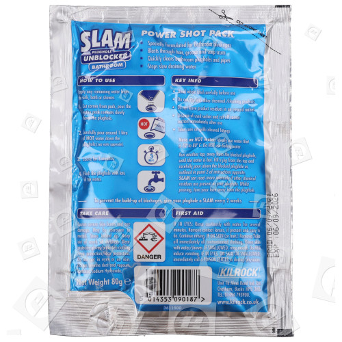 Desatascador De Baño SLAM - Sobre De 80g. Kilrock