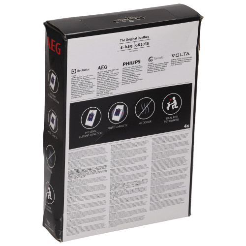 AEG Vacuum Cleaner GR203 S-bag&reg; Anti-Odour Bag