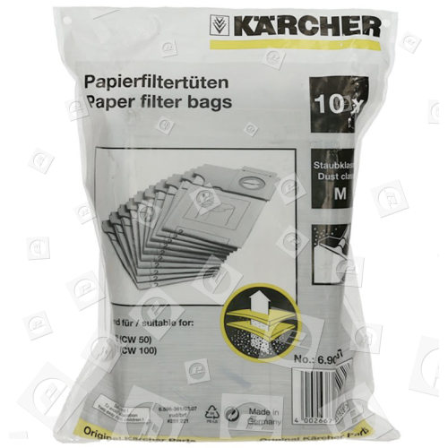 Sacchetti Per La Polvere Dell'aspirapolvere (confezione Da 10) Karcher