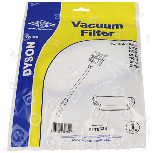 Pre-filtro Dell'aspirapolvere - Compatibile DC30 (Iron/Moulded White) Dyson