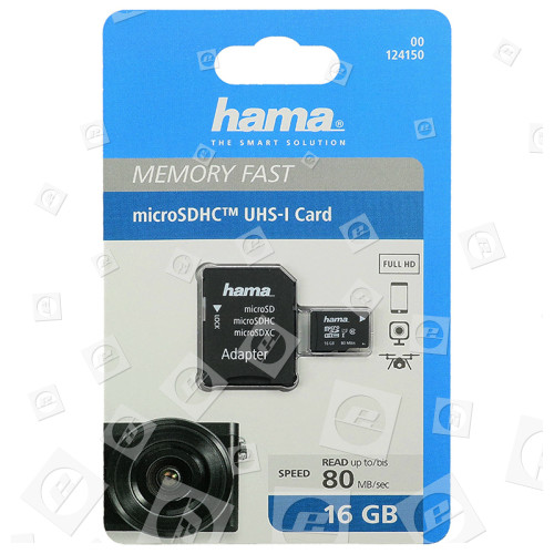 Memory Fast 16 GB Classe 10 Scheda Di Memoria MicroSDHC Con Adattatore Hama