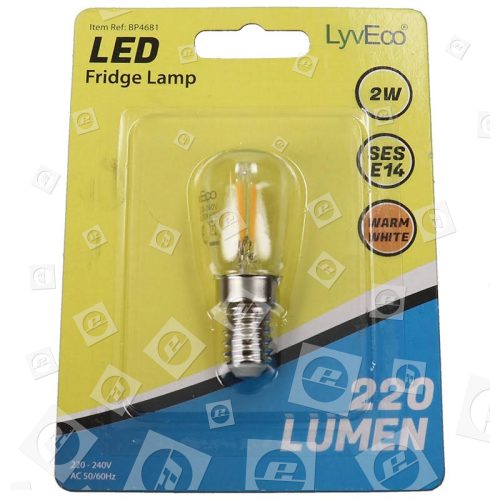 LyvEco 2W LED-Kühlschrank-Glühbirne SES / E14 240V