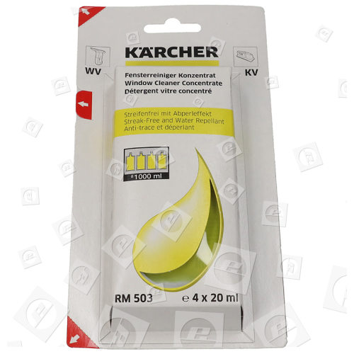 Karcher WV60 Plus Fenstersauger-Glasreiniger-Konzentrat - 4er Packung