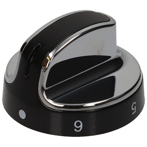 Perilla De Control De Quemador De Cocina - Negro / Cromado Stoves