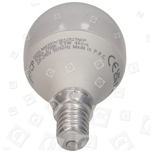 Bombilla LED Esférica No Atenuable - Blanco Cálido - Equivalente 40W - 5.1W SES/E14 TCP