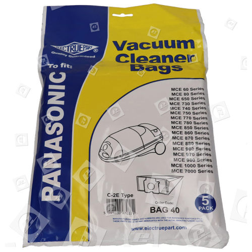 Nilfisk Electruepart BAG40 Panasonic C2E Vacuum Dust Bags - Pack Of 5