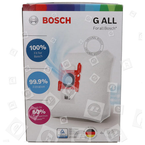 Kit Sacchetti Della Polvere Sintetici E Filtro (tipo G) - Confezione Da 4 Bosch