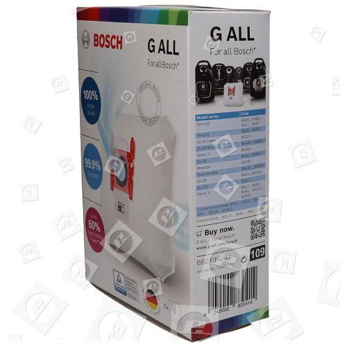 Kit Sacchetti Della Polvere Sintetici E Filtro (tipo G) - Confezione Da 4 VS04G2301/06 Bosch