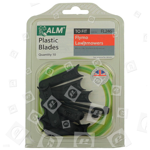 Lawnmower FL246 Plastic Blades - Pack Of 10