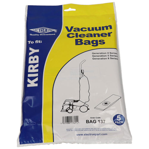 Electruepart BAG137 Compatible Kirby Vacuum Cleaner Dust Bags - Pack Of 5