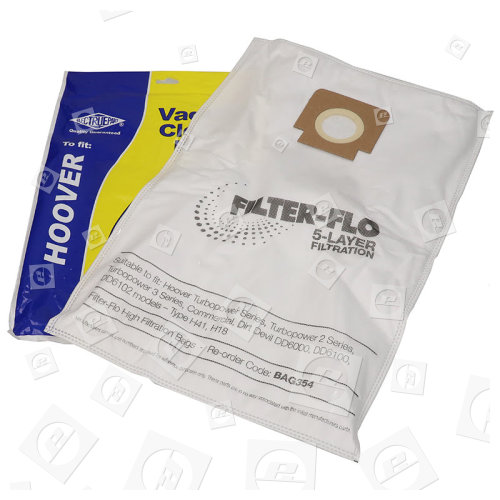 Electruepart BAG354 Hoover H18 H41 Synthetic Dust Bags - Pack Of 5