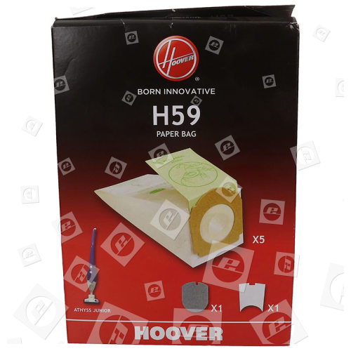 Sacchetti Di Carta Dell'aspirapolvere - H59 (Confezione Da 5) AS71 AS10011 Hoover