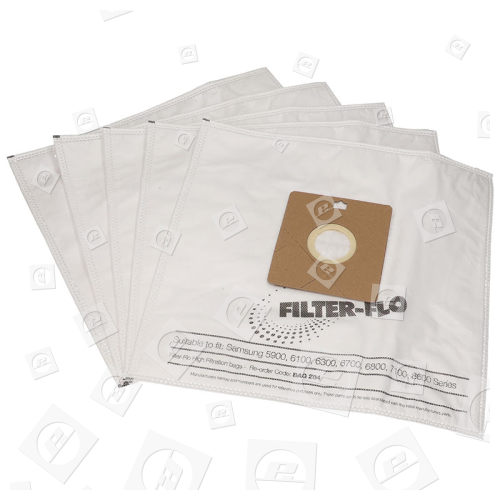 BHG VC Filter-Flo Synthetische Staubsaugerbeutel (5er-Packung) - BAG284