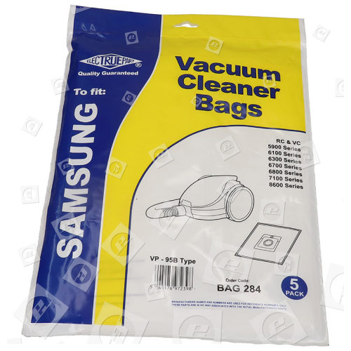 BHG VC Filter-Flo Synthetische Staubsaugerbeutel (5er-Packung) - BAG284