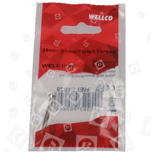 38mm Nickel Plated Screws (Pack Of 4) Wellco