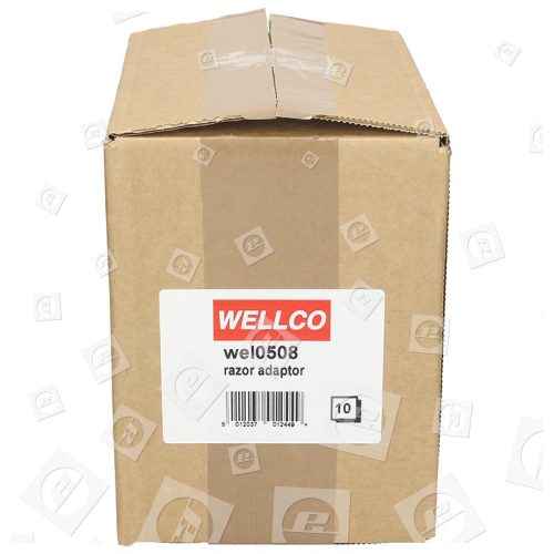 Wellco 1A Rasierer-Adapter Mit Sicherung (10er Pack) - GB Stecker