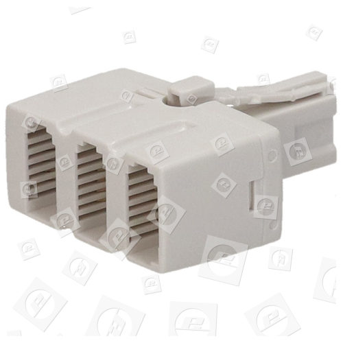 Telephone 3 Way Adaptor - White Wellco