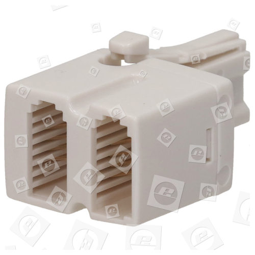 Telephone 2 Way Adaptor - White Wellco