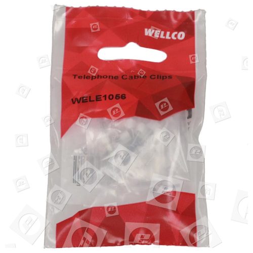 Telephone Cable Clips (Pack Of 20) Wellco