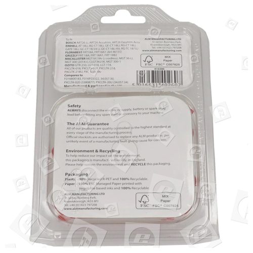 ALM Grass Trimmer BQ026 Plastic Blades - Pack Of 20