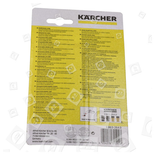 Set Di Spazzole Rotonde In Nylon Del Pulitore A Vapore - Confezione Da 4 SC1402 Karcher