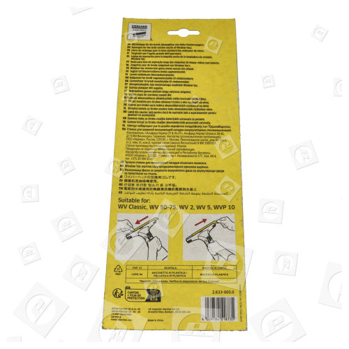 Boquilla Escurridora De Secado De Aspiradora De Ventanas - 280 Mm - Pack De 2 Karcher