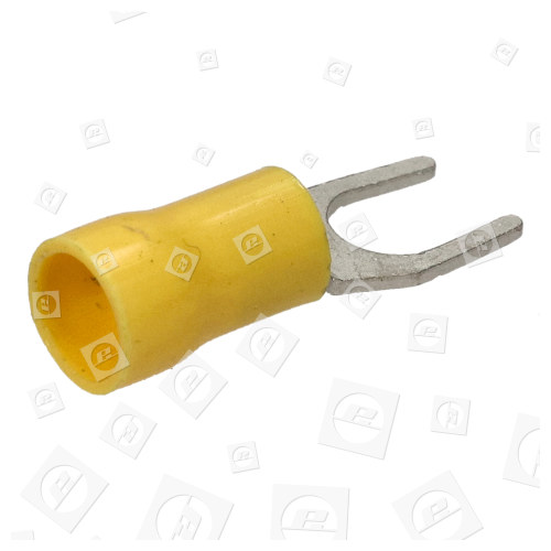 Borne Connecteur À Fourche Jaune 6mm - Paquet De 100