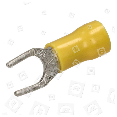 Borne Connecteur À Fourche Jaune 6mm - Paquet De 100