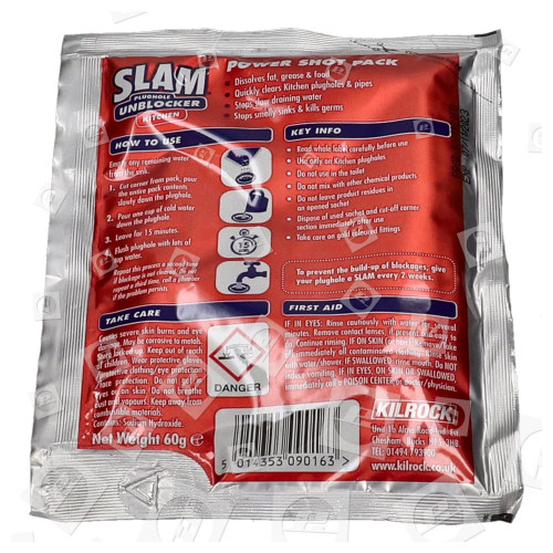 Desatascador De Drenaje SLAM - Bolsa De 60g. Kilrock