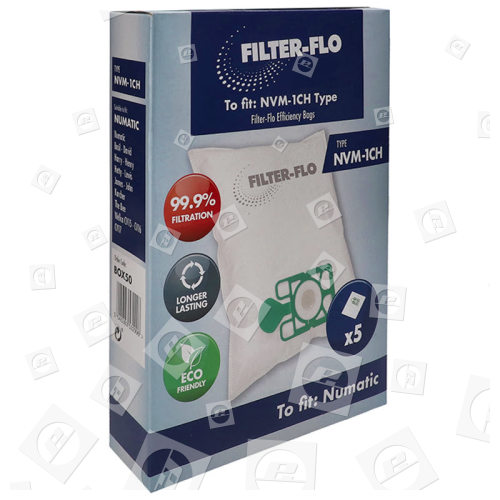 Bolsa Sintética De Polvo Filter-Flo De Aspiradora - NVM-1CH - Caja De 5